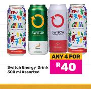 Switch Energy Drink Assorted-For 4 x 500ml