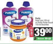 Purity Food Jars 125ml Or Purity Puree Pouch 110ml-For 3