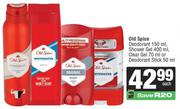 Old Spice Deodorant 150ml,Shower Gel 400ml,Clear Gel 70ml Or Deodorant Stick 50ml