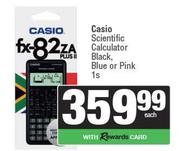 Casio Scientific Calculator (Black, Blue or Pink)-Each