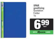 Spar Good Living Quotation Folder