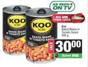 Koo Baked Beans In Tomato Sauce-For 2 x 400g