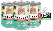Petley's Tin Cat Food-For 3 x 375g