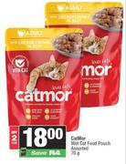 Catmor Wet Cat Food Pouch-For 2 x 70g