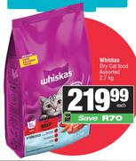 Whiskas Dry Cat Food Assorted-2.7Kg
