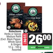 Robertsons Herbs Or Spices Medium Refill-For 2 x 12g-100g