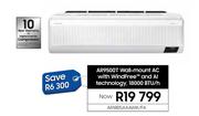 Samsung AR9500T Wall Mount AC With Wind Face & AI Technology 18000 BTU/h AR18BSAAAWK/FA
