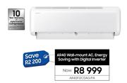 Samsung AR40 Wall Mount AC Energy Saving With Digital Inveter AR40F12C0AG/FA