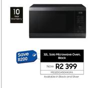 Samsung 32L Solo Black Microwave Oven MS32DG4504AGFA (Available In Black & Silver)