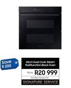 Samsung 60cm Dual Cook Steam Multifunction Black Oven NV7B5775XAK/FA