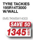 Tyre Tackies 195R14T3000 W/Wall EMS.TKWSW14003