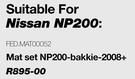 Race Rubber Mats Mat Set For Nissan NP200 Bakkie 2008+ FED.MAT00052