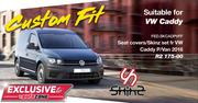Skinz Custom Fit Seat Covers Front For VW Caddy P/Van 2016 FED.SKCADPVFF