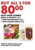 Easy Wok Combo (Bright & Crunchy 375g+Fresh Egg Noodles 250g+Thai Coconut Sauce 100g)-For All 3