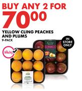 Yellow Cling Peaches & Plums 9 Pack-For Any 2