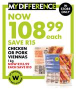 Chicken Or Pork Viennas-1Kg