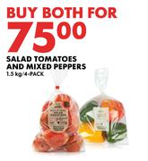 Salad Tomatoes & Mixed Peppers 1.5Kg/4 Pack-Both For