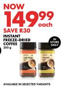 Instant Freeze Dries Coffee-200g Each