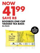 Rooibos one Cup Tagged Teabags 84 Pack