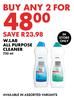 W.Lab All Purpose Cleaner-For Any 2 x 750ml