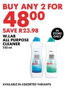 W.Lab All Purpose Cleaner-For Any 2 x 750ml