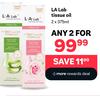 LA Lab Tissue Oil-For Any 2 x 375ml