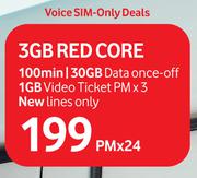 Vodacom Voice (Sim-Only) Deal 3GB Red Core