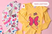 Girls 2 Pack Tees (2-7 Years)-Per Pack