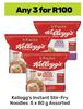 Kellogg's Instant Stir Fry Noodles Assorted-For Any 3 x 5 x 80g