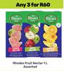 Rhodes Fruit Nectar Assorted-For Any 3 x 1L