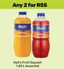 Hall's Fruit Squash-For Any 2 x 1.25L