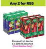 Rhodes Fruit Nectar Assorted-For Any 2 x 6 x 200m