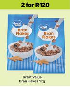 Great Value Bran Flakes-For 2 x 1Kg