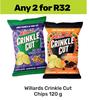 Willards Crinkle Cut Chips-For Any 2 x 120g