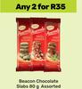 Beacon Chocolate Slabs-For Any 2 x 80g