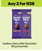 Cadbury Dairy Milk Chocolate-For Any 2 x 80g