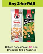 Bakers Snack Packs Or Mini Cheddars-For Any 2 x 198g
