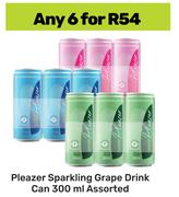 Pleazer Sparkling Grape Drink Can-For Any 6 x 300ml
