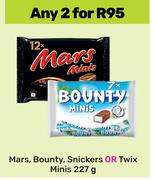 Mars, Bounty, Snickers Or Twix Minis-For Any 2 x 227g
