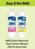 Omo Stain Remover Fast Action Bleach Assorted-For Any 2 x 750ml