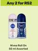 Nivea Roll On-For Any 2 x 50ml