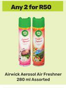 Airwick Aerosol Air Freshener Assorted-For Any 2 x 280ml