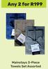 Mainstays 3 Piece Towels Set Assorted-For Any 2