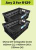 Otima DIY Collapsible Crate 600mm (L) x 400mm (W) x 230mm (H)-For Any 2
