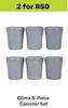 Otima 3 Piece Canister Set-For 2