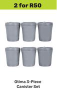 Otima 3 Piece Canister Set-For 2