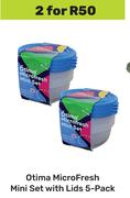 Otima Micro Fresh Mini Set With Lids 5 Pack-For 2