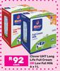 Clover UHT Long Life Full Cream Or Low Fat Milk-6 x 1L
