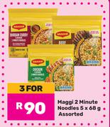 Maggi 2 Minute Noodles Assorted-For 3 x 5 x 68g