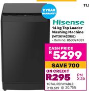 Hisense 14Kg Top Loader Washing Machine WT3K1423UB 850024081